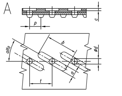 Vacuum conveying belt for pulling applications